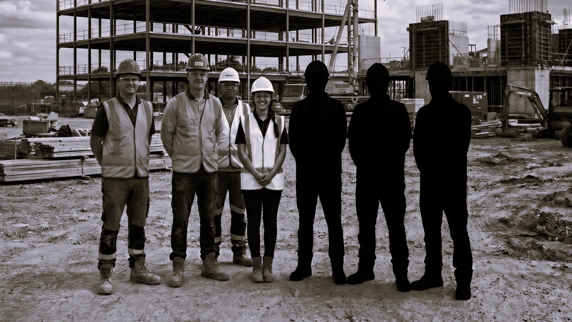 Construction workers on site illustrating workforce skills gap